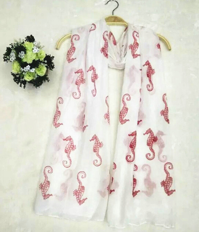 Fashion Unisex Scarf Animal Bamboo Fiber Scarves Wraps 180*90CM - Red