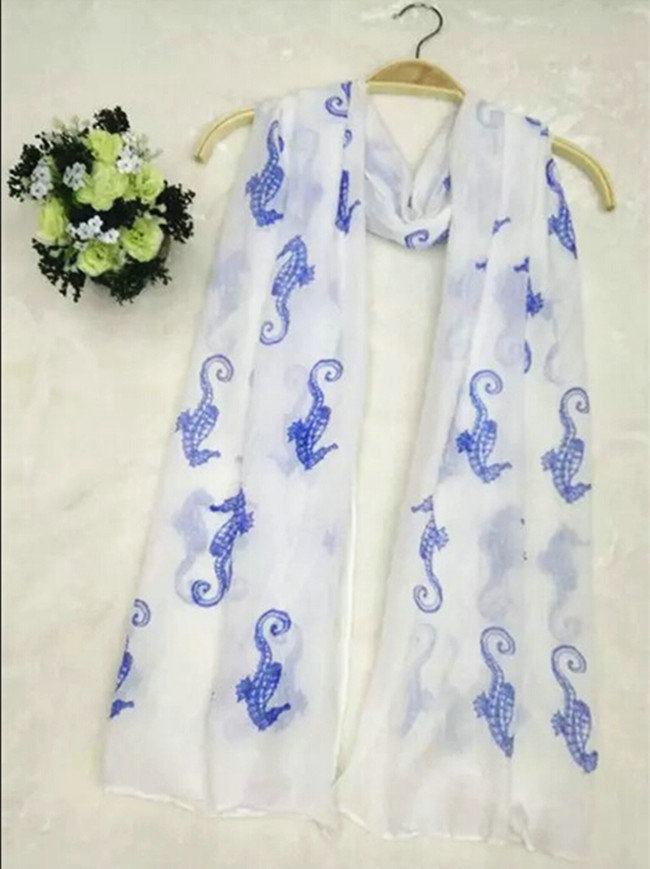 Fashion Unisex Scarf Animal Bamboo Fiber Scarves Wraps 180*90CM - White