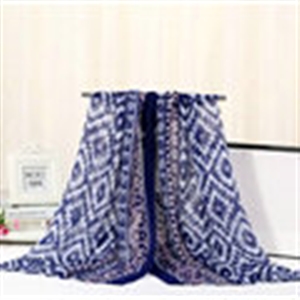 Fashion Women Print Bamboo Fiber Scarves Wraps Scarf Shawl 180*90CM - Blue