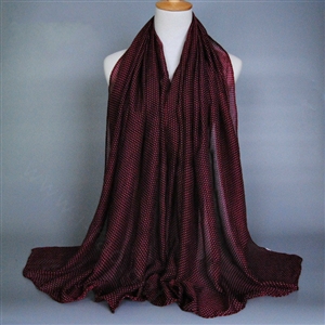 Good Solid Women Scarf Dot Bamboo Fiber Warm Scarves Wraps 180*95CM - Dark Red
