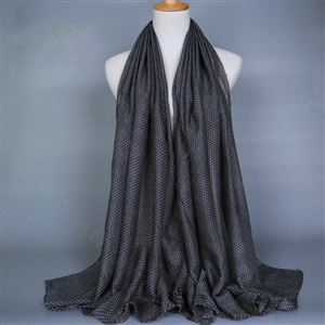 Good Solid Women Scarf Dot Bamboo Fiber Warm Scarves Wraps 180*95CM - Grey