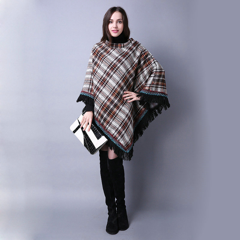 Plaid Scarf Shawls Pashmina Winter Warm Cashmere Solid Wholesale 100*90CM - Grey