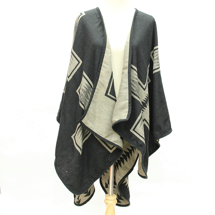 Plaid Scarf Shawls Woman Pashmina Winter Warm Cashmere Female Panties 140*135CM - Beige