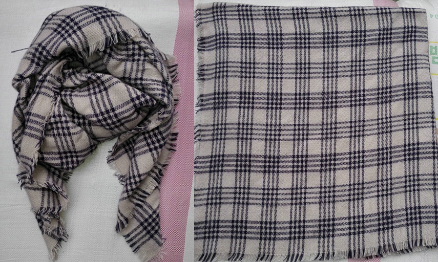 Plaid Scarf Shawls Women Winter Warm Cashmere Solid Wholesale 140*140CM - Grey