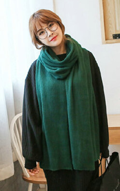 Pretty Unisex Scarf Shawl Winter Warm Cashmere Solid Panties 220*60CM - Blackish Green