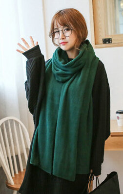 Pretty Unisex Scarf Shawl Winter Warm Cashmere Solid Panties 220*60CM - Blackish Green