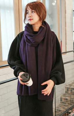 Pretty Unisex Scarf Shawl Winter Warm Cashmere Solid Panties 220*60CM - Dark Purple