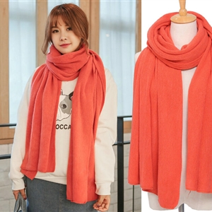 Pretty Unisex Scarf Shawl Winter Warm Cashmere Solid Panties 220*60CM - Orange
