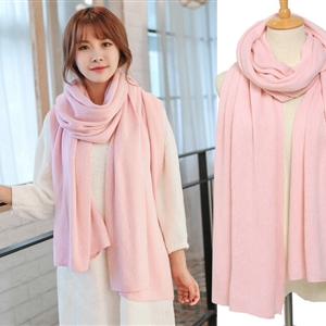 Pretty Unisex Scarf Shawl Winter Warm Cashmere Solid Panties 220*60CM - Pink