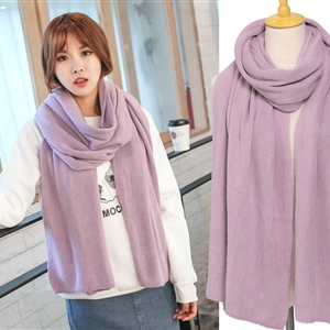 Pretty Unisex Scarf Shawl Winter Warm Cashmere Solid Panties 220*60CM - Purple