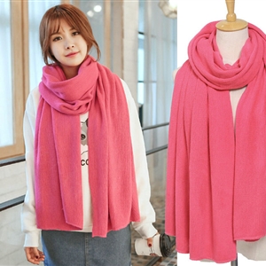 Pretty Unisex Scarf Shawl Winter Warm Cashmere Solid Panties 220*60CM - Rose