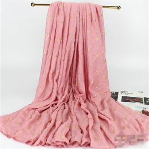 Print Fawn Women Pashmina Shawl Winter Warm Cotton Solid Panties 190*150CM - Pink
