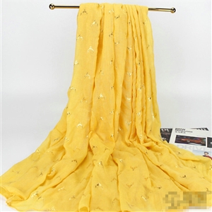 Print Fawn Women Pashmina Shawl Winter Warm Cotton Solid Panties 190*150CM - Yellow