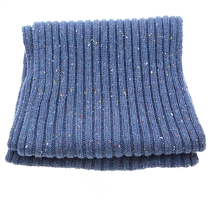 Print Scarf Shawls Unisex Winter Warm Cotton Solid Scarves 100*70CM - Blue