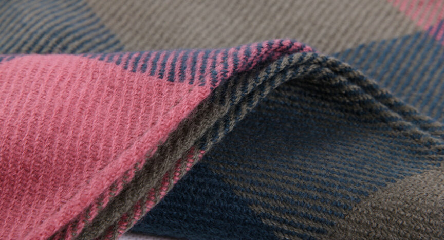 Tassels Plaid Women Scarf Shawl Winter Warm Wool Panties 210*65CM - Rubber Red