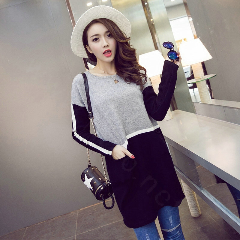 Fashion Winter Dresses Female Straight Knee Length Rabbit Hair - Beige Black