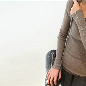 Winter Sweater Solid Tight Shirt Womens Stretch Thick - Coffee