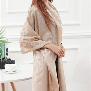 Cheap Leopard Print Scarf Shawls Women Winter Warm Cotton Panties 200*70CM - Beige
