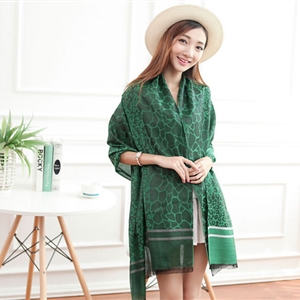 Cheap Leopard Print Scarf Shawls Women Winter Warm Cotton Panties 200*70CM - Dark Green
