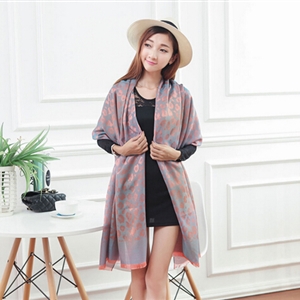 Cheap Leopard Print Scarf Shawls Women Winter Warm Cotton Panties 200*70CM - Grey