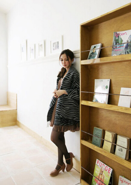 Classic Zebra Print Scarf Shawls Women Winter Warm Wool Panties 194*65CM - Black