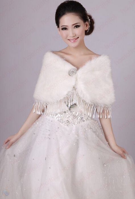 Cute Bridal Fringed Rabbit Wool Scarf Shawls Women Winter Warm Solid Panties 110*50CM - White