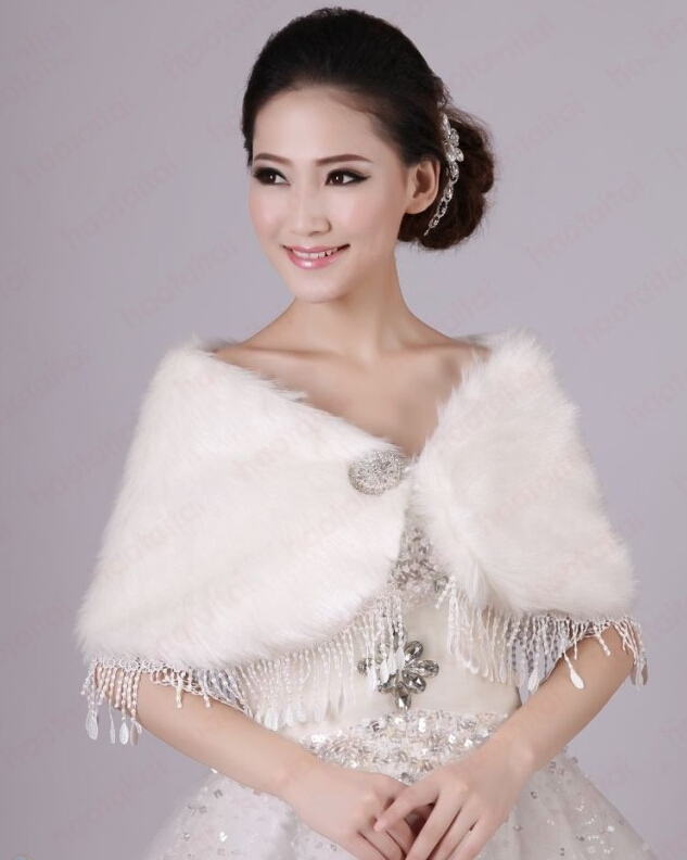 Cute Bridal Fringed Rabbit Wool Scarf Shawls Women Winter Warm Solid Panties 110*50CM - White