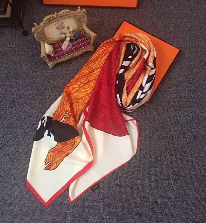 Cute Zebra Print Scarf Shawls Women Winter Warm Silk Panties 180*70CM - Orange