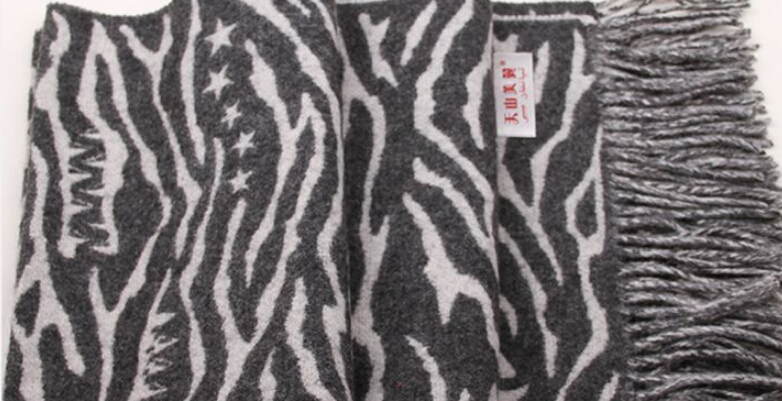 Cute Zebra Print Scarves Wrap Women Winter Warm Cashmere 180*65CM - Blue