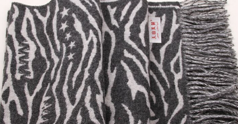 Cute Zebra Print Scarves Wrap Women Winter Warm Cashmere 180*65CM - Red