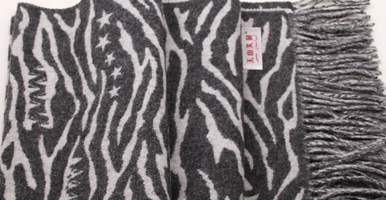 Cute Zebra Print Scarves Wrap Women Winter Warm Cashmere 180*65CM - Rose