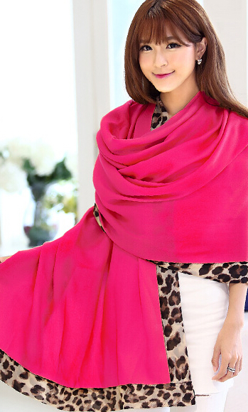 Free Leopard Print Scarves Wrap Women Winter Warm Polyester Panties 190*100CM - Rose