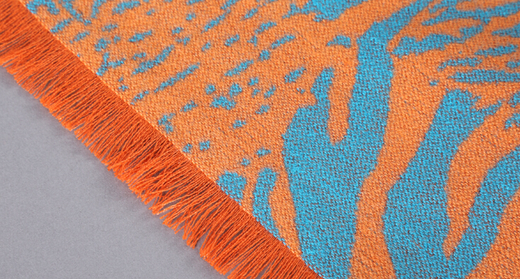 Free Zebra Print Scarves Wrap Women Winter Warm Cashmere 180*60CM - Orange