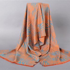 Free Zebra Print Scarves Wrap Women Winter Warm Cashmere 180*60CM - Orange