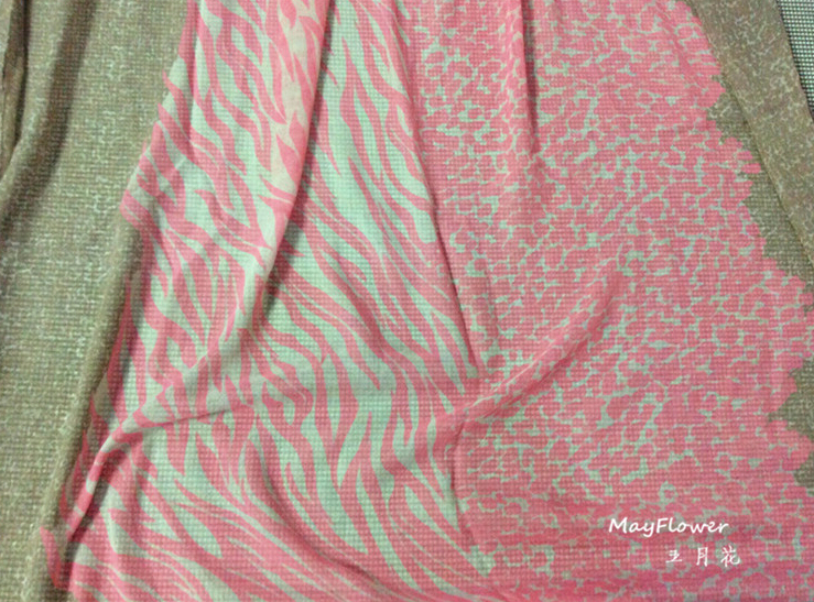 Free Zebra Print Scarves Wrap Women Winter Warm Polyester Panties 180*100CM - Pink