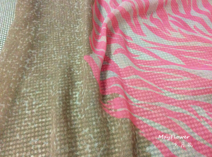 Free Zebra Print Scarves Wrap Women Winter Warm Polyester Panties 180*100CM - Pink