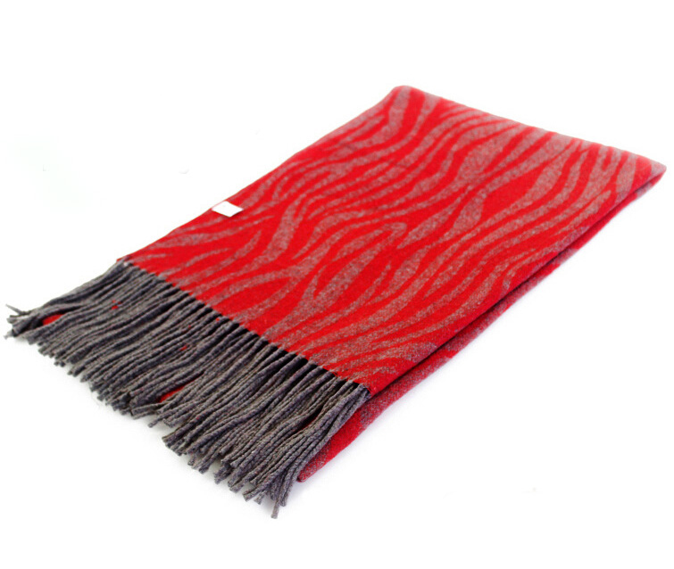 Free Zebra Print Women Scarf Bamboo Fiber Warm Scarves Wraps 180*70CM - Red