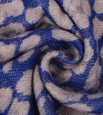 Fringed Leopard Print Scarves Wrap Women Winter Warm Acrylic Panties 195*60CM - Blue