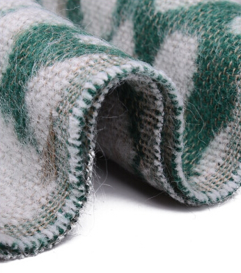 Fringed Leopard Print Scarves Wrap Women Winter Warm Acrylic Panties 195*60CM - Green