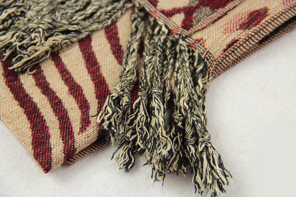 Fringed Zebra Print Scarves Wrap Women Winter Warm Acrylic Panties 190*70CM - Black