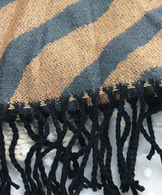 Fringed Zebra Print Scarves Wrap Women Winter Warm Cashmere 230*175CM - Brown