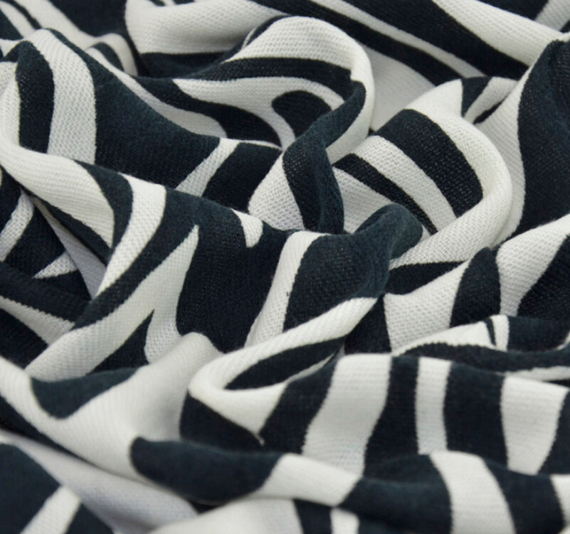 Fringed Zebra Print Scarves Wrap Women Winter Warm Cotton Panties 200*70CM - Black