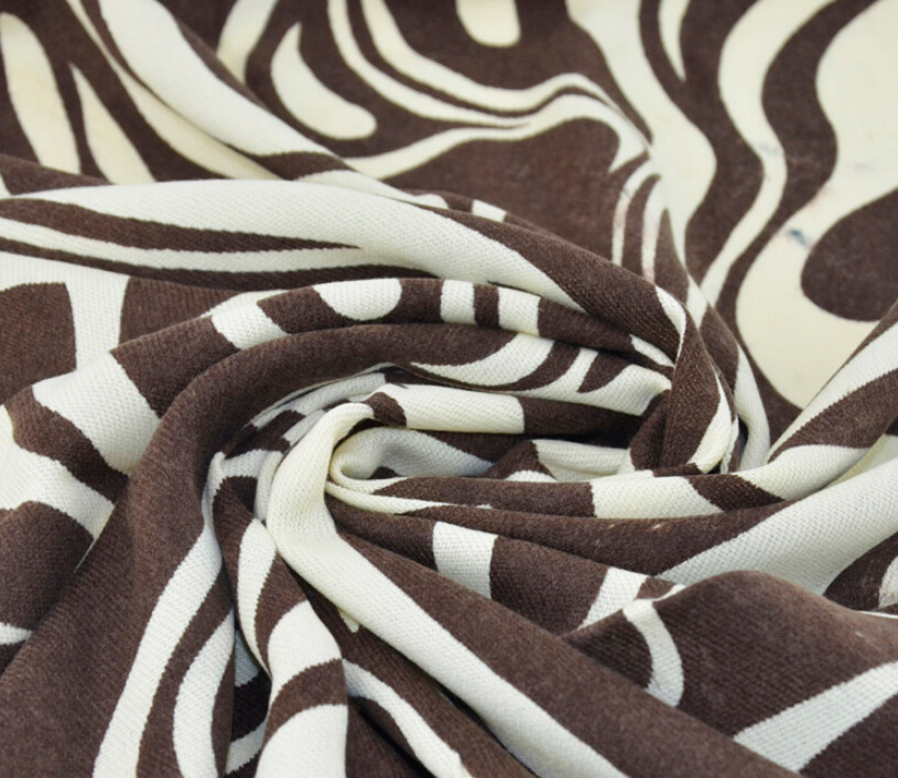 Fringed Zebra Print Scarves Wrap Women Winter Warm Cotton Panties 200*70CM - Brown