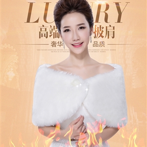 Funky Pearl Bridal Rabbit Wool Scarf Shawls Women Winter Warm Solid 130*30CM - White