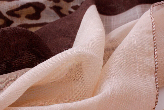 Leopard Print Scarf Scarves For Women Winter Warm Cotton Panties 180*90CM - White