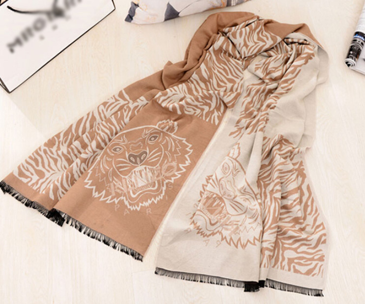 Nice Zebra Print Scarves Wrap Women Winter Warm Cashmere 190*60CM - Beige