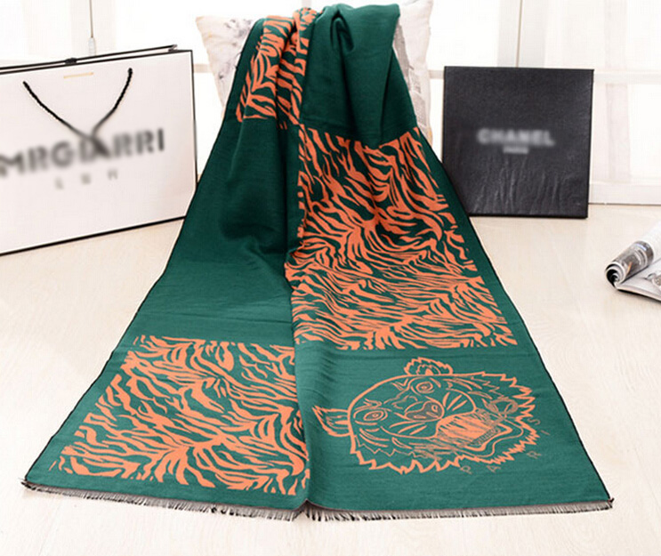 Nice Zebra Print Scarves Wrap Women Winter Warm Cashmere 190*60CM - Green