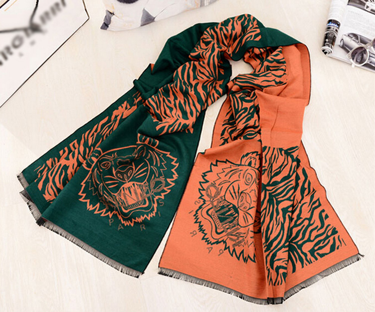 Nice Zebra Print Scarves Wrap Women Winter Warm Cashmere 190*60CM - Green