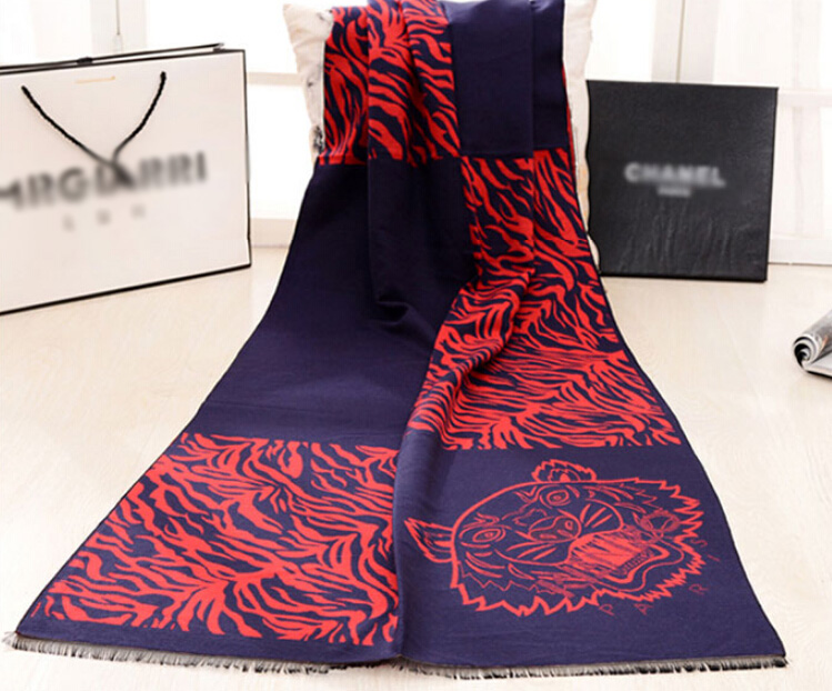 Nice Zebra Print Scarves Wrap Women Winter Warm Cashmere 190*60CM - Navy
