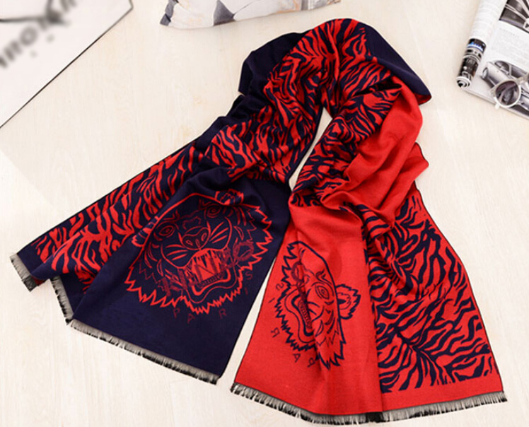 Nice Zebra Print Scarves Wrap Women Winter Warm Cashmere 190*60CM - Navy